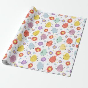Papier Cadeau Motif des oeufs de Pâques