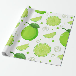 Papier Cadeau Motif des tranches de chaux et de chaux