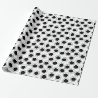 Papier Cadeau motif des yeux de googly - transparent