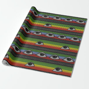 Papier Cadeau Motif des yeux psychédéliques