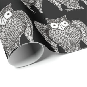 Papier Cadeau Motif d'esquisse de Owl