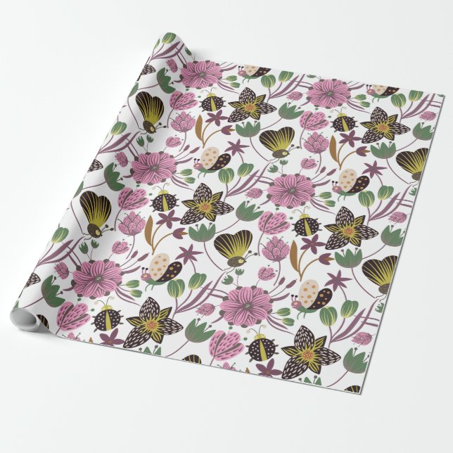 Papier Cadeau Motif d'été (Déroulé)