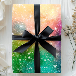 Papier Cadeau Motif d'étoile cool de nébuleuse de galaxie d'espa