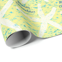 Motif d'étoiles de mer Turquoise Plage jaune Joyeu