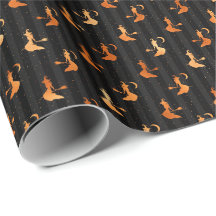 Motif d'Halloween en cuivre de Sorcière noir