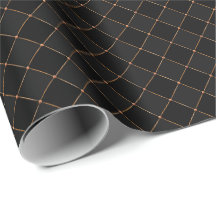 Motif d'Halloween noir en treillis de cuivre Check