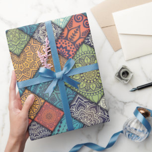 Papier Cadeau Motif diagonal coloré