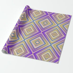 Papier Cadeau Motif diamant alternatif Indigo Purple