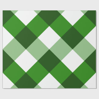 Papier Cadeau Motif diamant Argyle vert