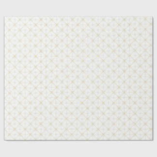 Papier Cadeau Motif diamanté en étoile Champagne