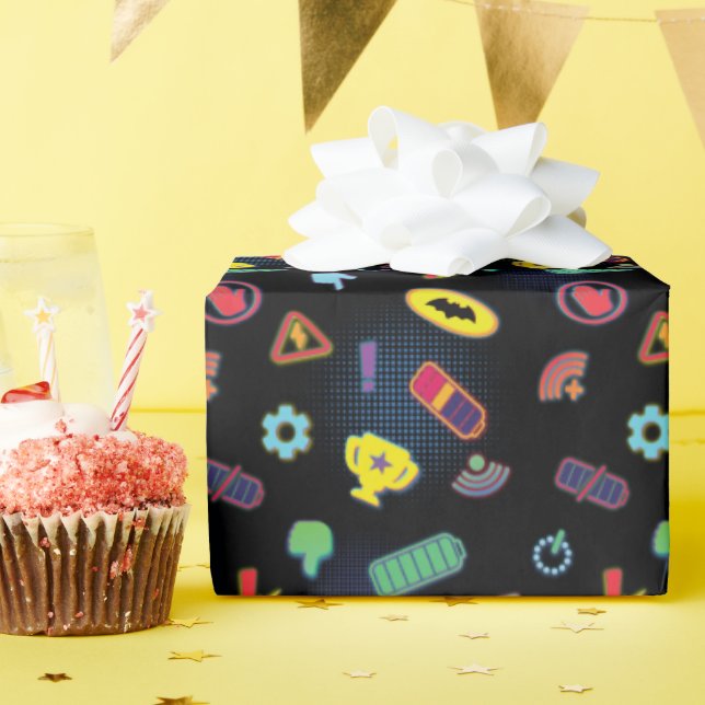 Papier Cadeau Motif d'icône de véhicule Batwheel™ (Fête d'anniversaire)