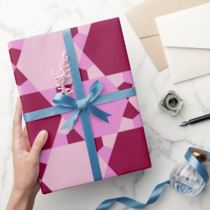 Papier Cadeau Motif d'illusion optique Girly Pink