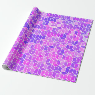 Papier Cadeau Motif d'illustration de l'hexagone aquarelle