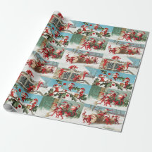 Motif d'illustrations de Noël Vintage Père Noël El