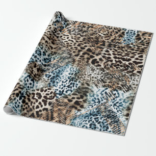 Papier Cadeau Motif d'impression d'animaux Taches de léopard
