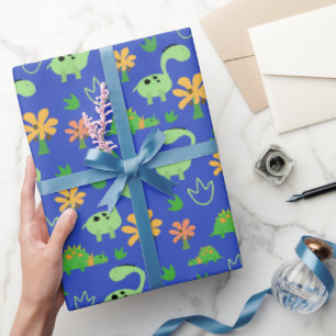Papier Cadeau Motif Dinosaure coloré