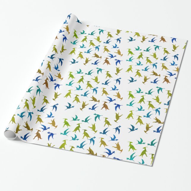 Papier Cadeau Motif Dinosuars (Déroulé)