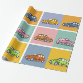 Papier Cadeau Motif d'Oldtimer 2cv Ente