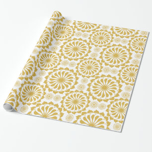 Papier Cadeau Motif doré ornemental sans couture