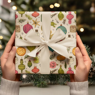 Papier Cadeau Motif d'ornement vintage