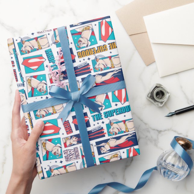 Papier Cadeau Motif du panneau de dessin Krypto (Cadeaux)