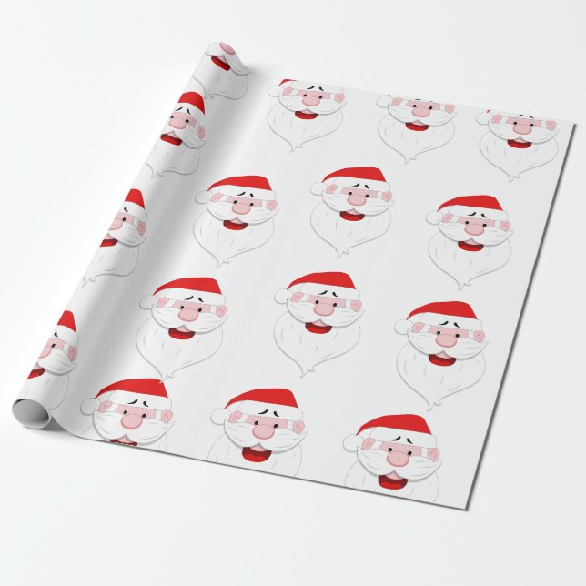 Papier Cadeau Motif du Père Noël (Déroulé)