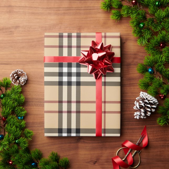 Papier Cadeau Motif écossais de Tartan (Cadeau de vacances)
