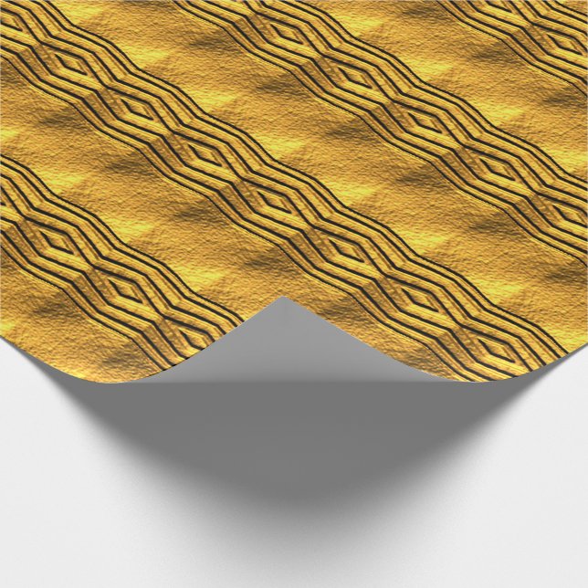 Papier Cadeau Motif égyptien 3-D Gold (Coin)