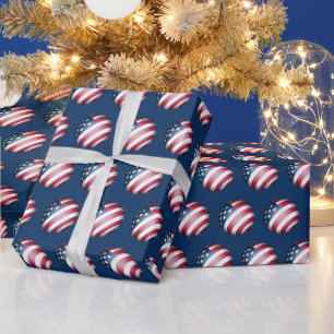 Papier Cadeau Motif élégant et amusant du drapeau patriotique am