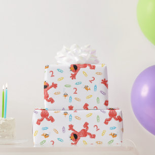 Papier Cadeau Motif Elmo Crayon personnalisé Anniversaire