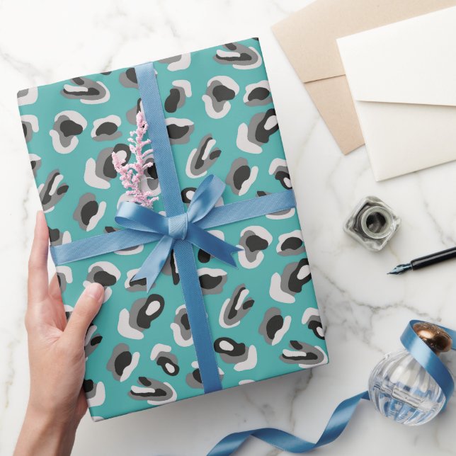 Papier Cadeau Motif Empreinte de léopard animal (Cadeaux)