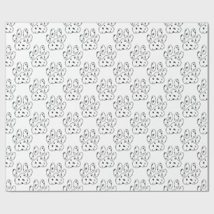 Papier Cadeau Motif Empreinte de patte dalmate