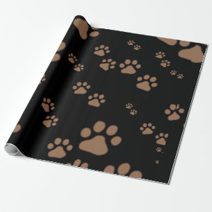 Papier Cadeau Motif empreintes de pattes adorables