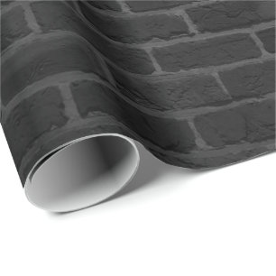 Papier Cadeau Motif en brique noire