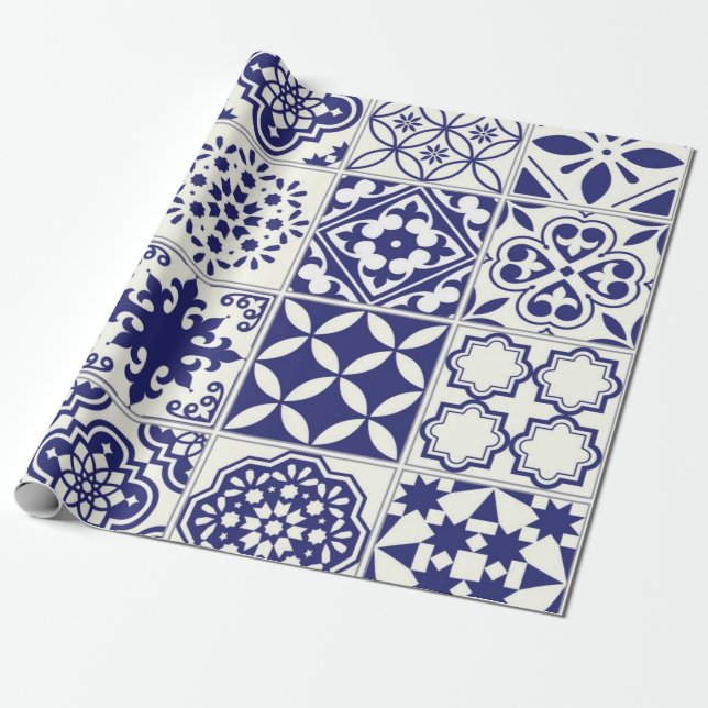 Papier Cadeau Motif en céramique (Déroulé)