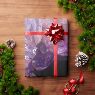 Papier Cadeau Motif en cristal minéral de pierre gemme