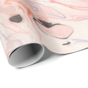 Papier Cadeau Motif en marbre rose et violet