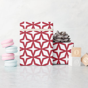 Papier Cadeau Motif en treillis rouge de Noël