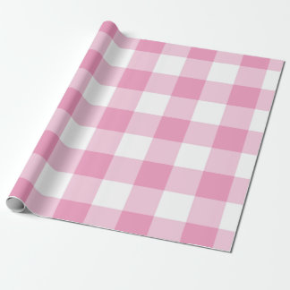 Papier Cadeau Motif En vichy rose pâle
