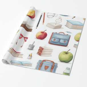 Papier Cadeau Motif enseignant Coloré