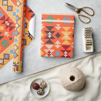 Papier Cadeau Motif ethnique Aztèque