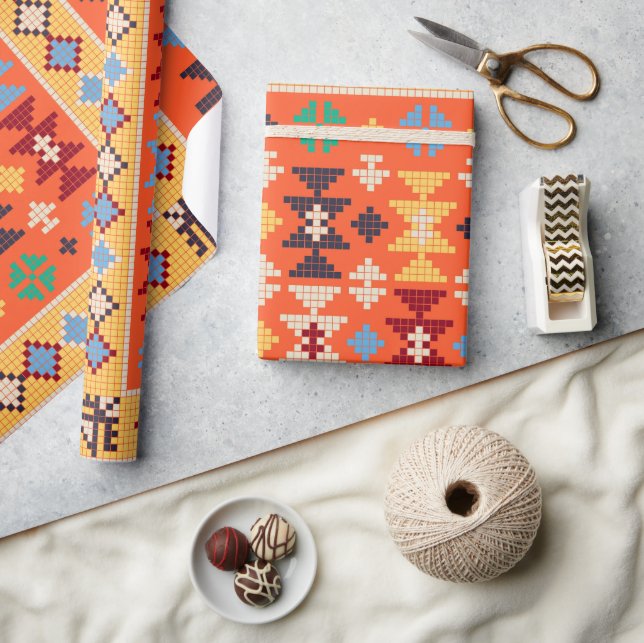 Papier Cadeau Motif ethnique Aztèque (Artisanat)