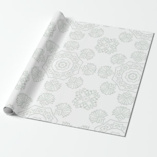 Papier Cadeau Motif ethnique blanc