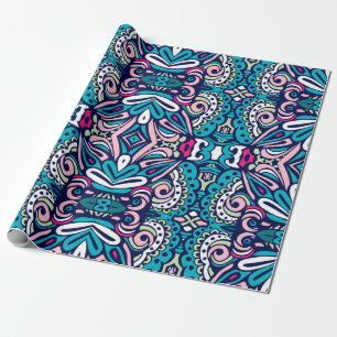 Papier Cadeau Motif ethnique carrelé. mosaïque géométrique Abstr