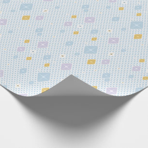 Papier Cadeau Motif étoile cristal pastel