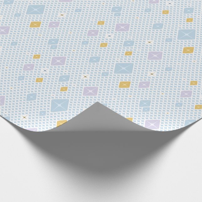 Papier Cadeau Motif étoile cristal pastel (Coin)