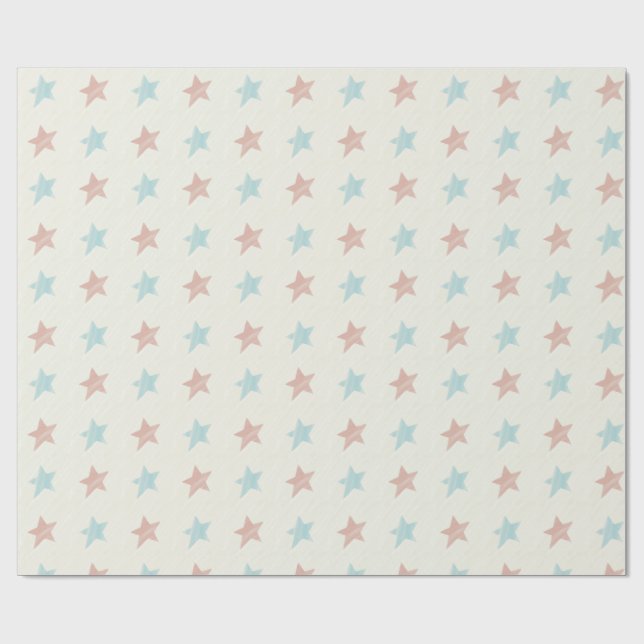 Papier Cadeau Motif étoilé rouge (Plat)