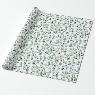 Papier Cadeau Motif Eucalyptus aquarelle