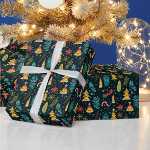 Papier Cadeau Motif festif de Noël - Joyful Holiday