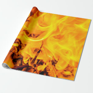 Papier Cadeau Motif Feu et Flames
